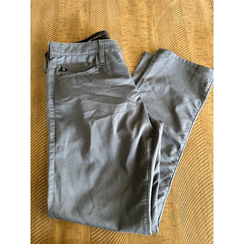 AG Adriano Goldschmied Tellis Modern Slim Gray Pants Chino 33x34